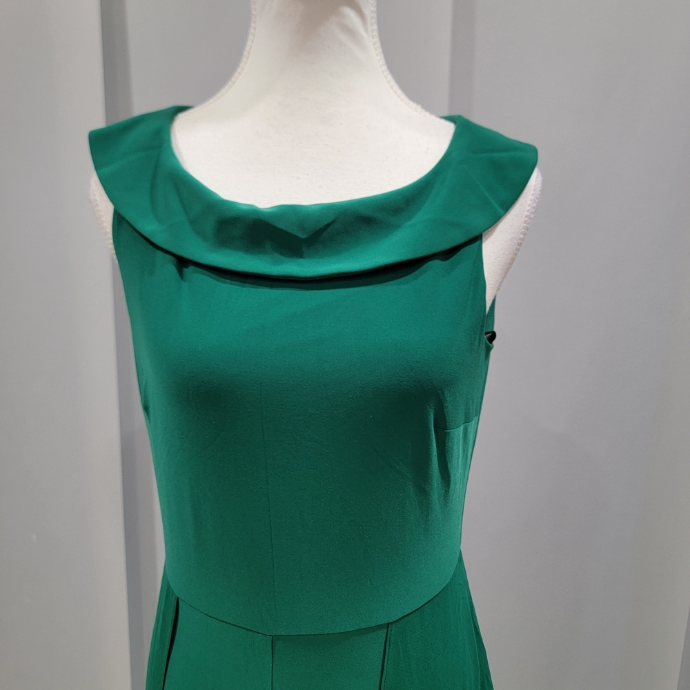 Joseph Ribkoff Signature Label Emerald Green Sleeveless Wide-Leg Jumpsuit - Picture 2 of 7